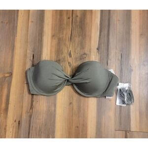 NWT Abercrombie & Fitch Bandeau Bikini Top 36 B Lightly Lined